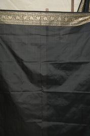 Black Banarasi Silk Saree - SRBBSS852