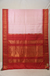 Pink Cream Gadwal Silk Saree - SRPCGSS618