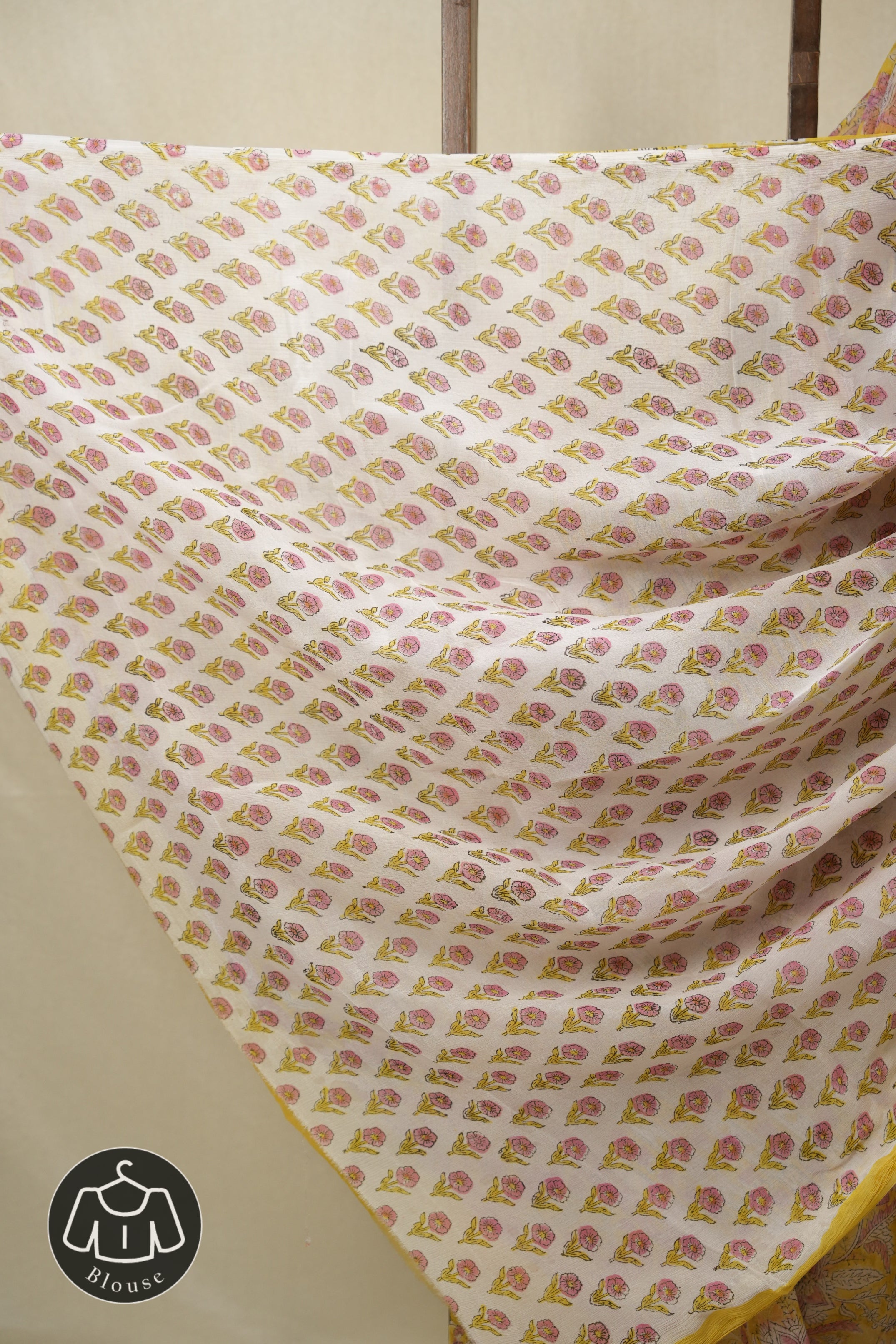 Yellow HBP Chiffon Saree - SRYHCS22