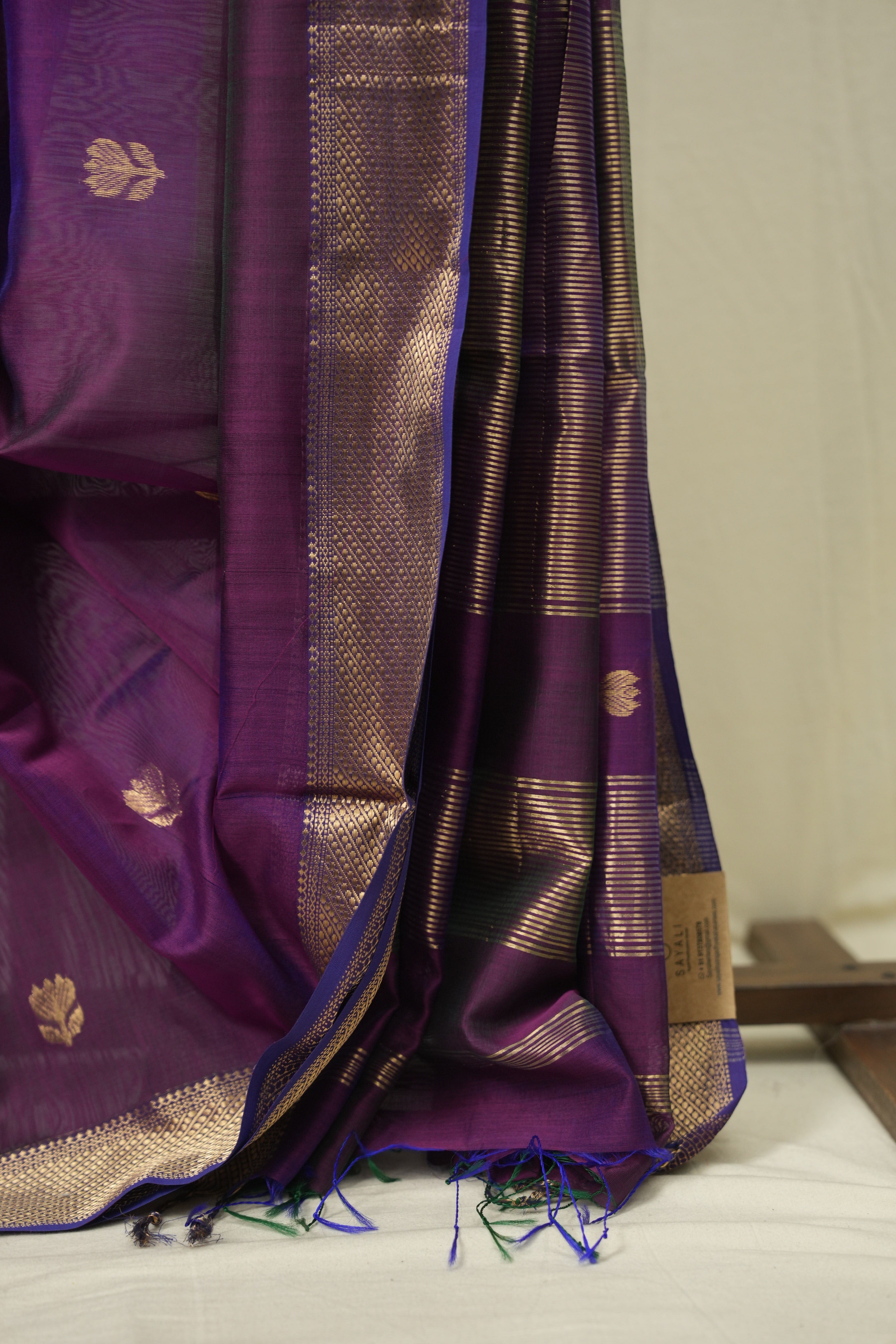 Purple Maheshwari Saree - SRPMS1228