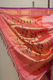 Peach Silk Paithani Saree - SRPSPS259