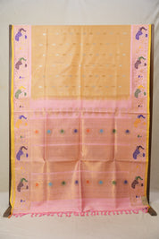 Golden Yellow Gadwal Silk Saree - SRGYGSS570