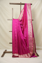 Rani Pink Banarasi Silk Saree - SRRPBSS848