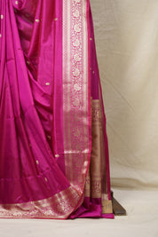Rani Pink Banarasi Silk Saree - SRRPBSS848