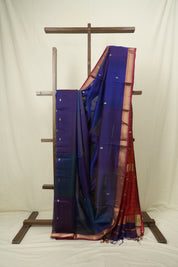 Blue Maheshwari Saree - SRBMS1192