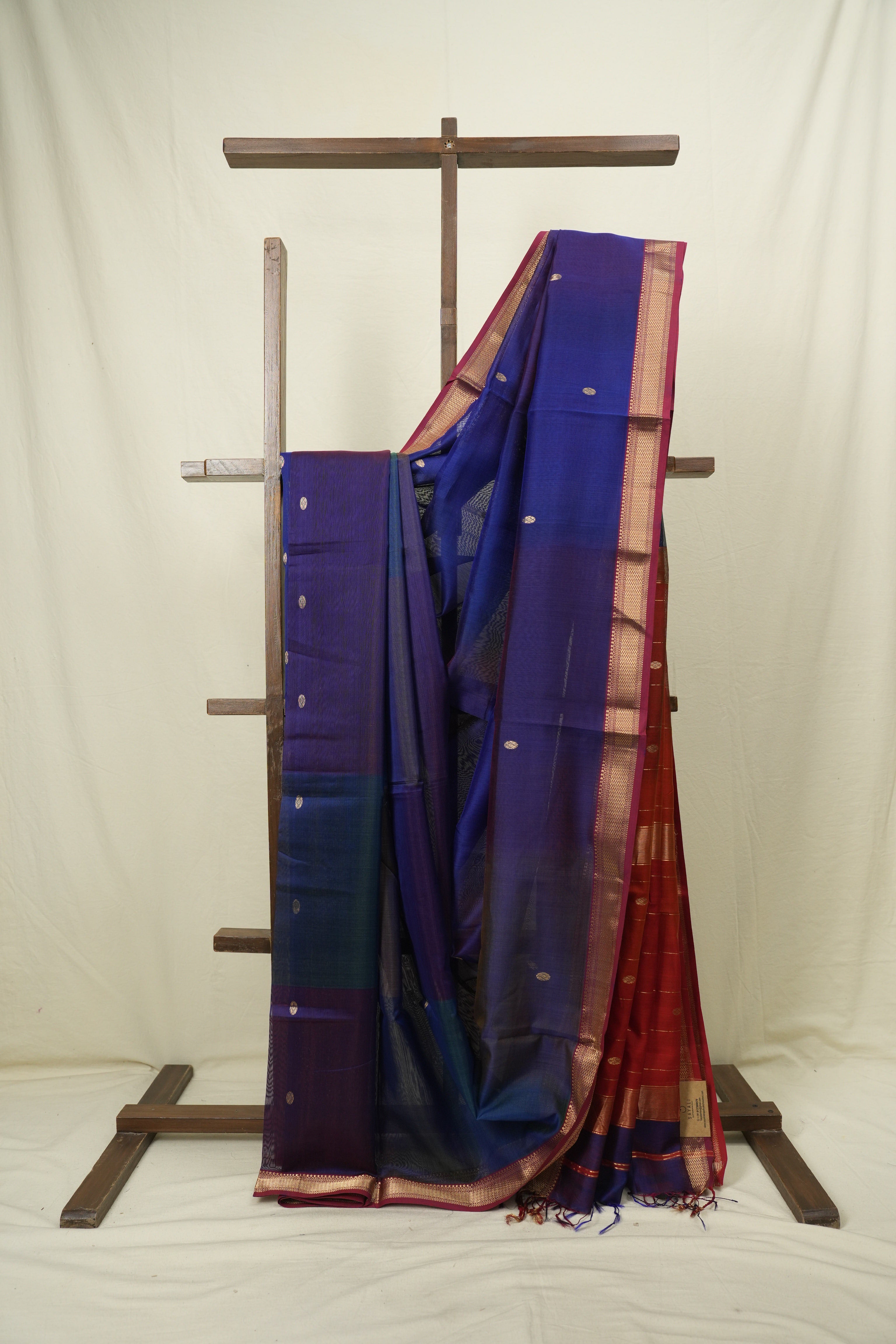 Blue Maheshwari Saree - SRBMS1192