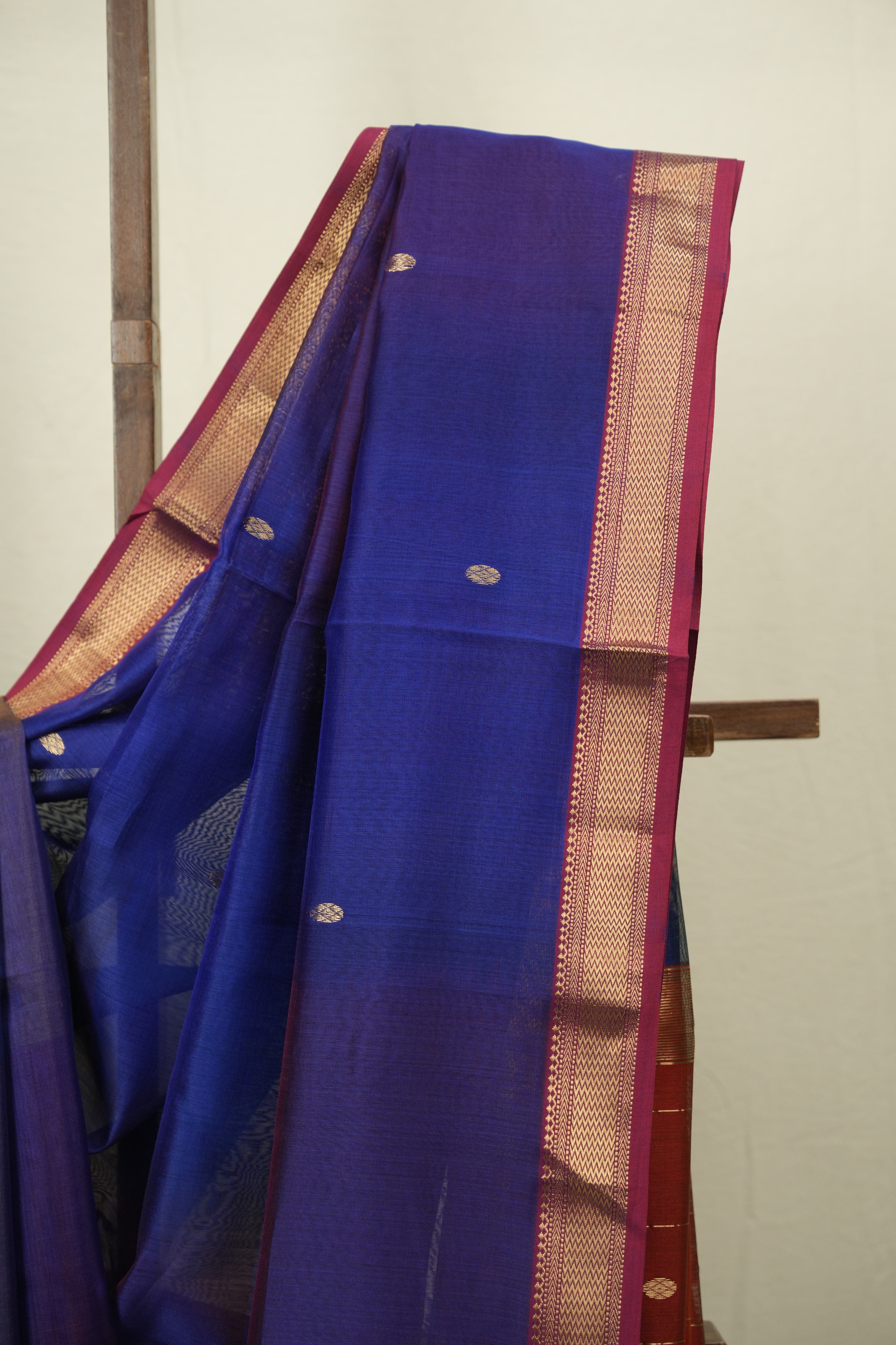 Blue Maheshwari Saree - SRBMS1192