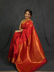 Red Kanjivaram Silk Saree - SRRKSS1018