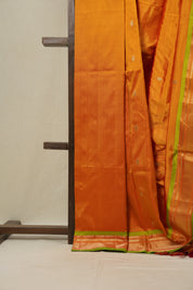 Mustard Yellow Silk Paithani Saree - SRMYSPS438