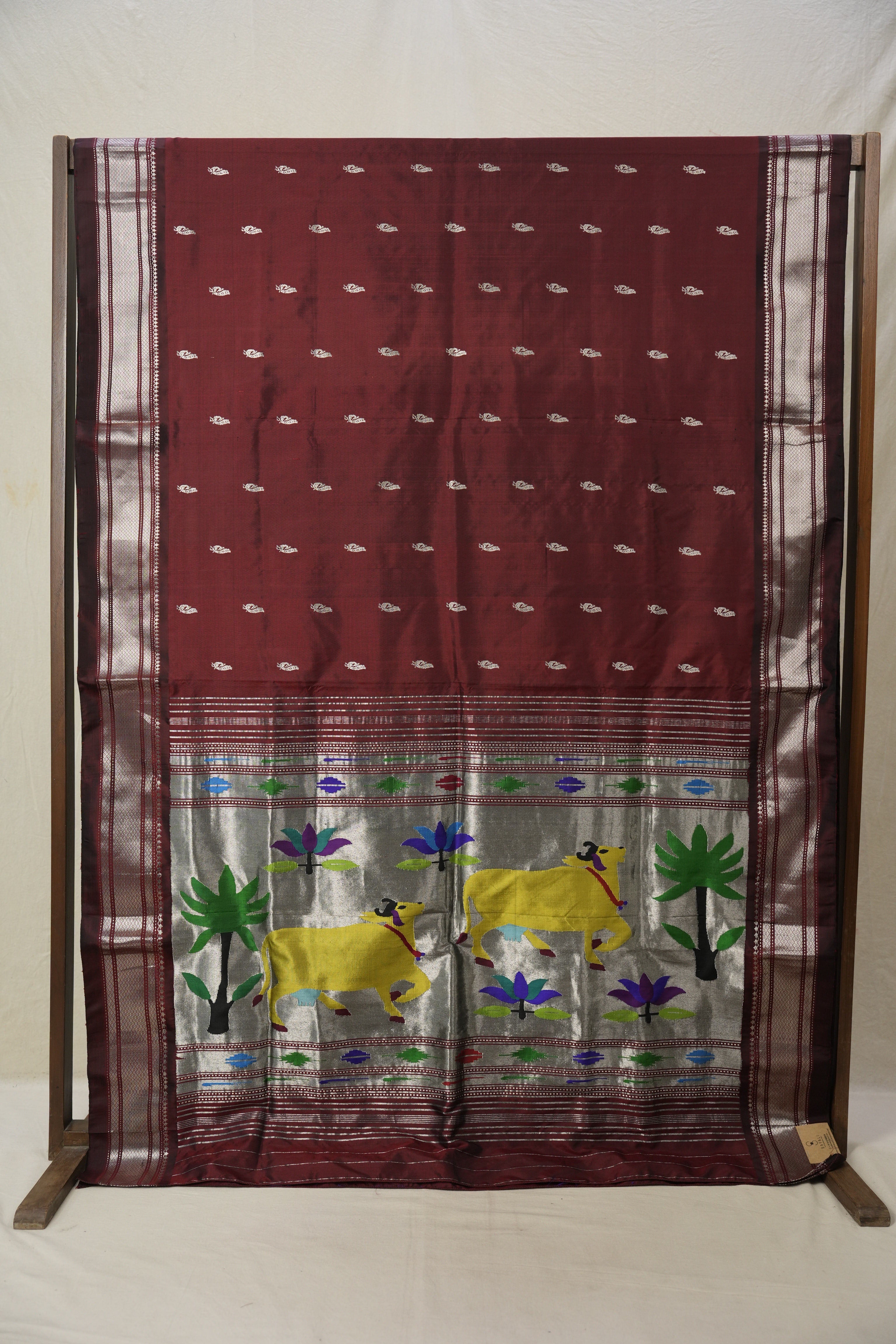 Brown Silk Paithani Saree - SRBSPS733