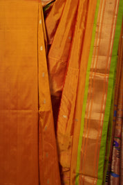 Mustard Yellow Silk Paithani Saree - SRMYSPS438