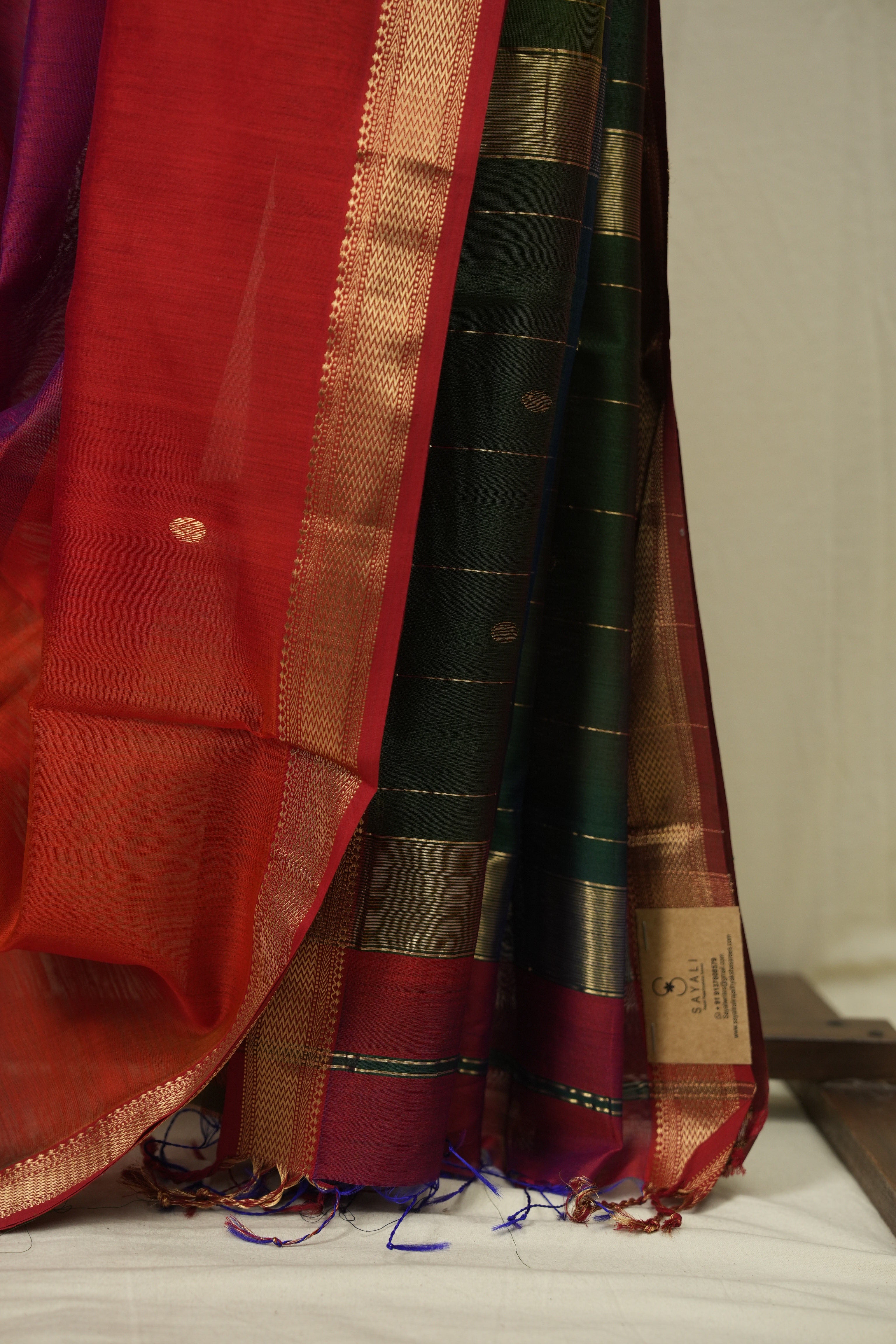 Multicolour Maheshwari Saree - SRMMS1190