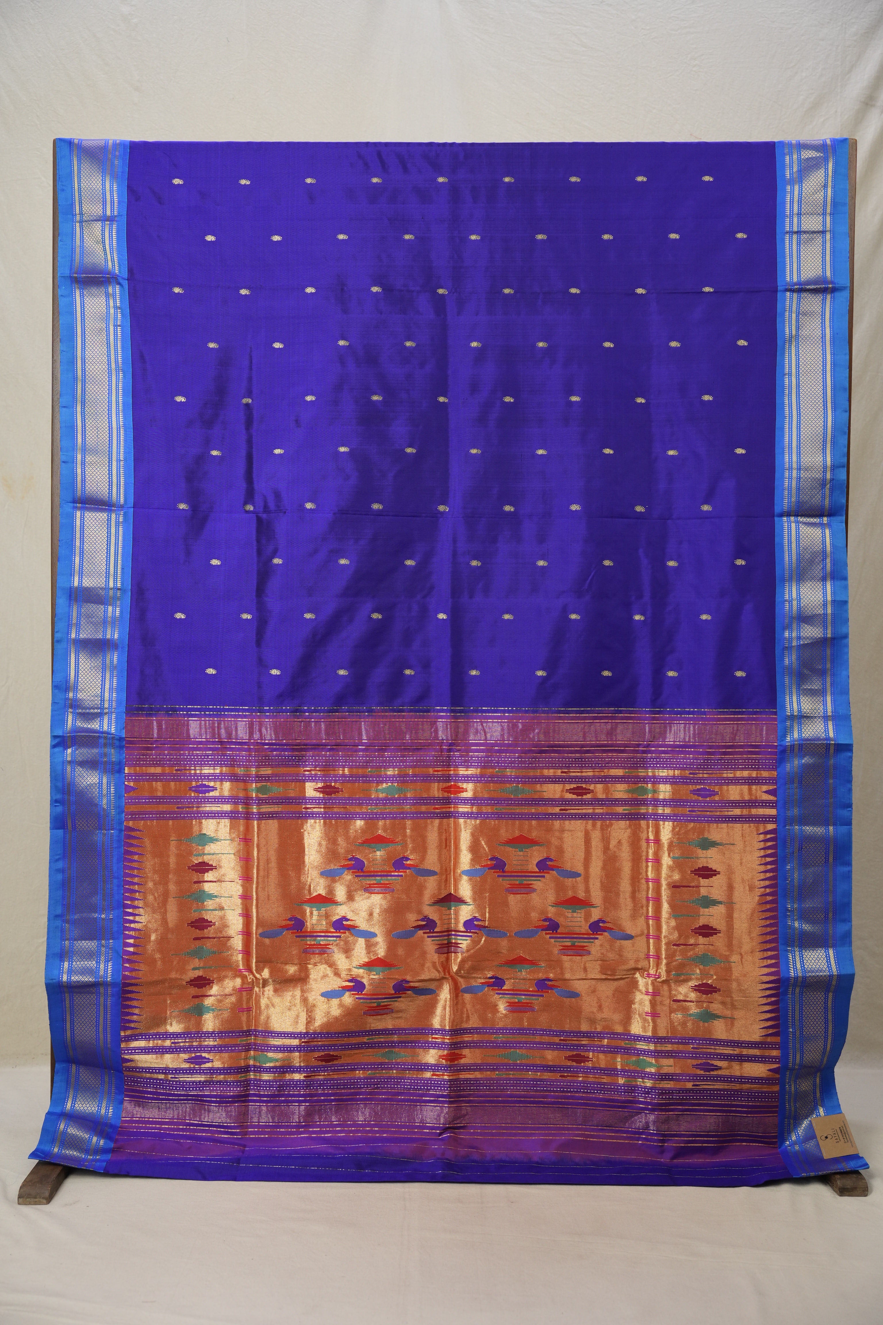 Royal Blue Silk Paithani Saree - SRRBSPS738