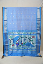 Sky Blue Silk Paithani Saree - SRSBSPS736
