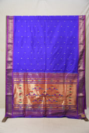 Blue Silk Paithani Saree - SRBSPS713