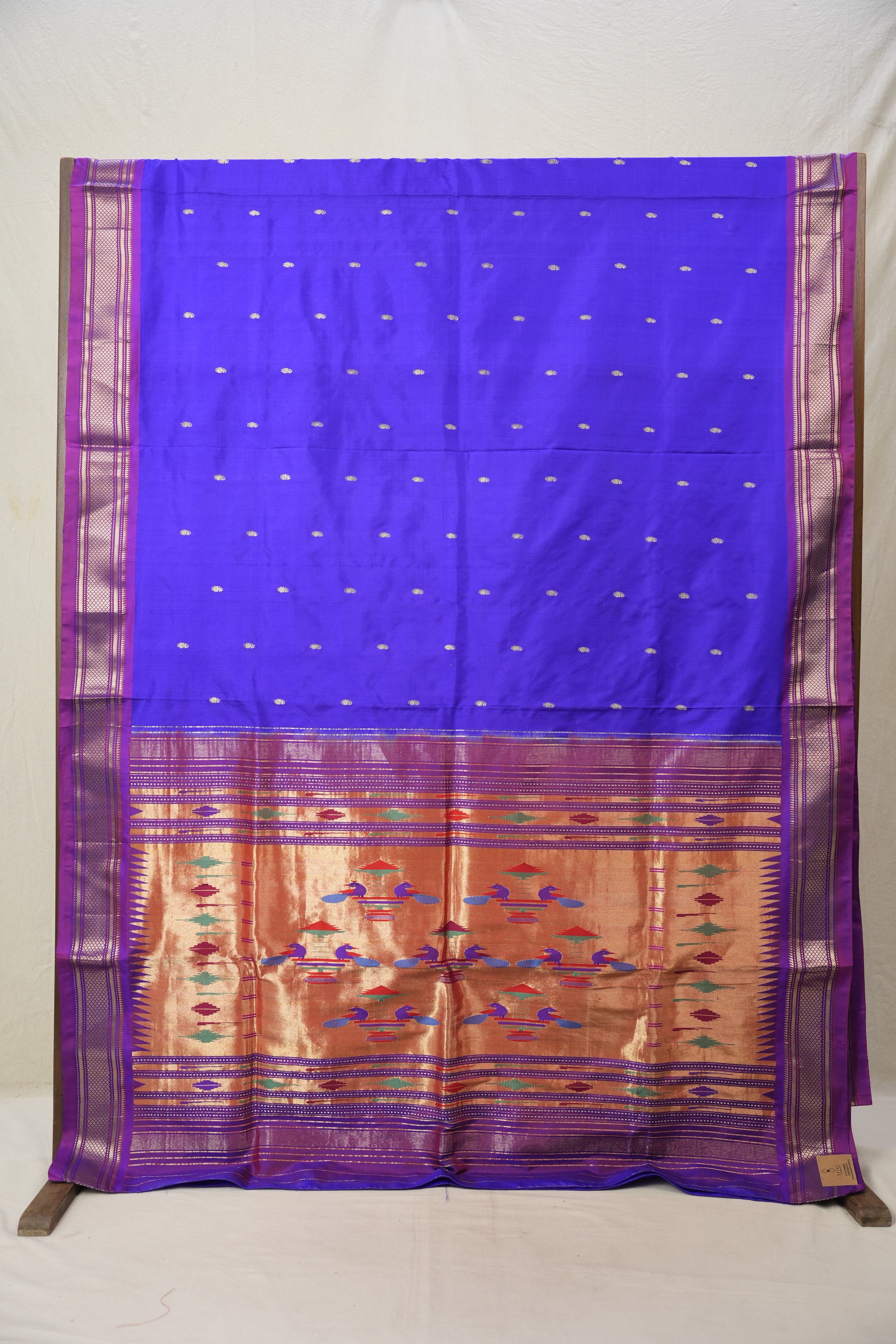 Blue Silk Paithani Saree - SRBSPS713