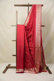 Red Banarasi Silk Saree - SRRBSS847
