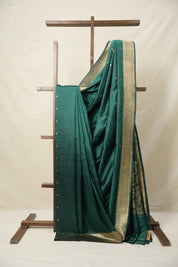 Dark Green Banarasi Silk Saree - SRDGBSS872