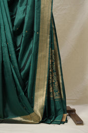 Dark Green Banarasi Silk Saree - SRDGBSS872