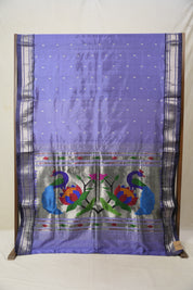 Lavender Silk Paithani Saree - SRLSPS755