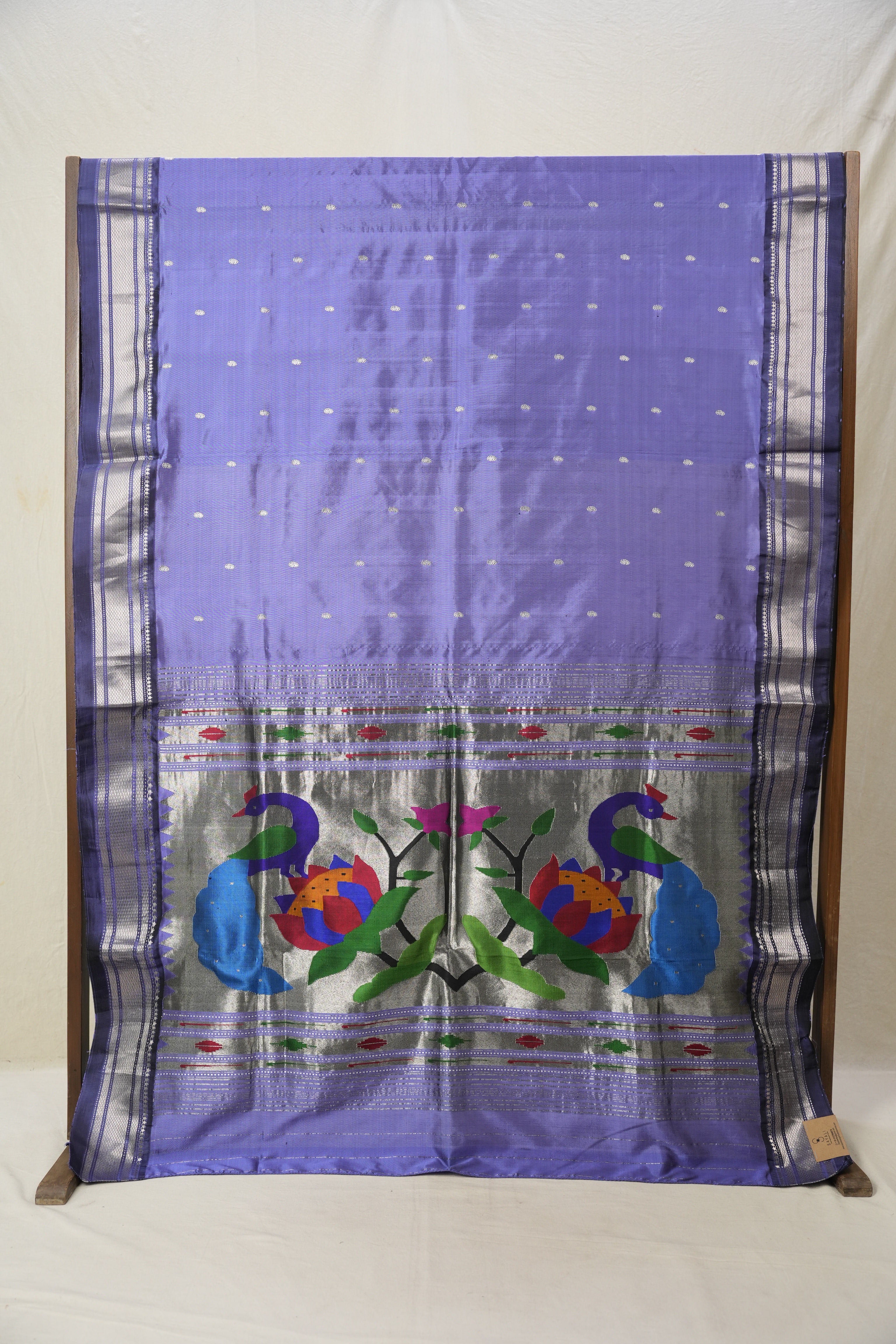 Lavender Silk Paithani Saree - SRLSPS755