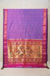 Two Tone Purple Silk Paithani Saree - SRTTPSPS761