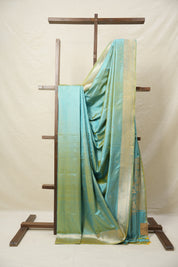 Two Tone Aqua Banarasi Silk Saree - SRTTABSS871