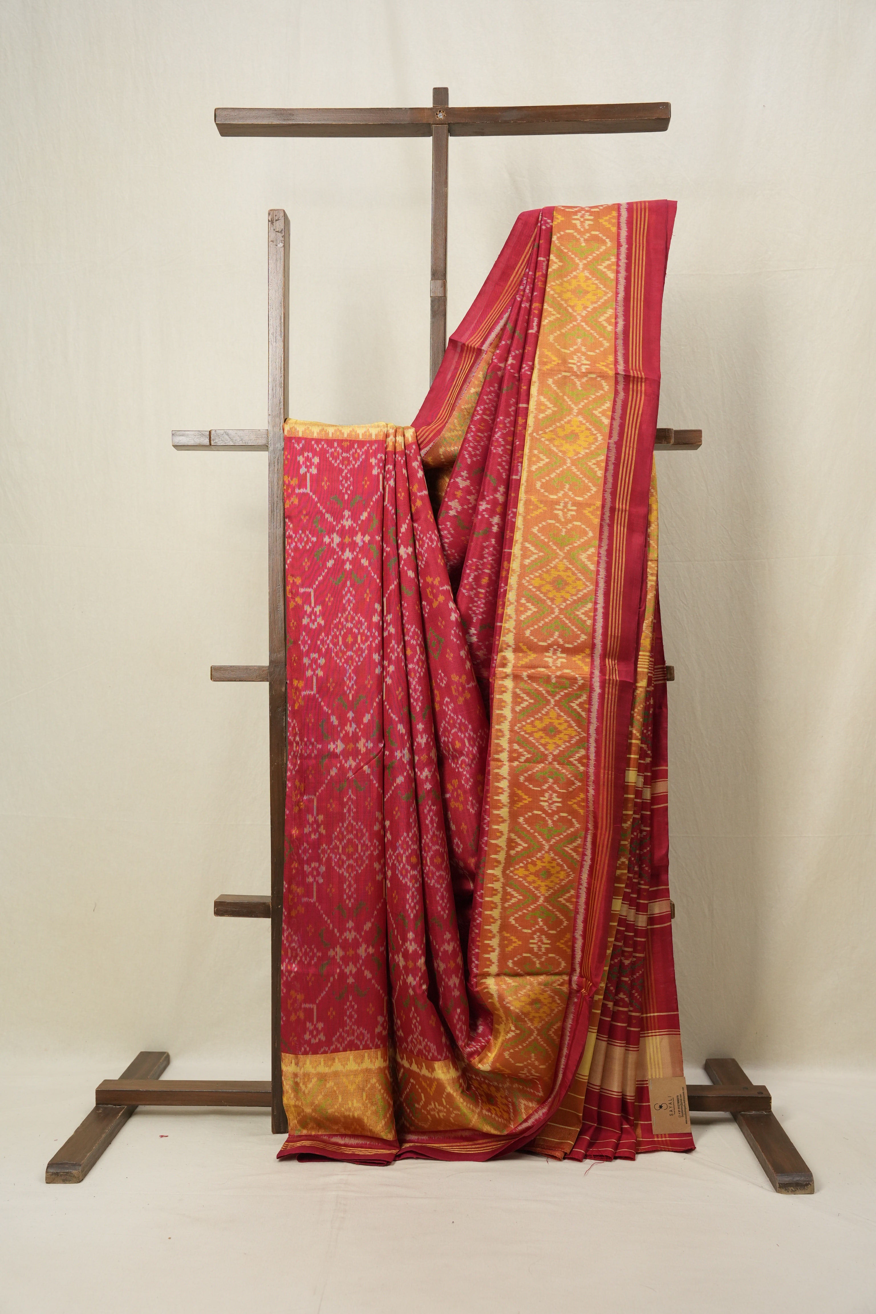 Red Rajkot Patola Silk Saree-SRRRPSS343