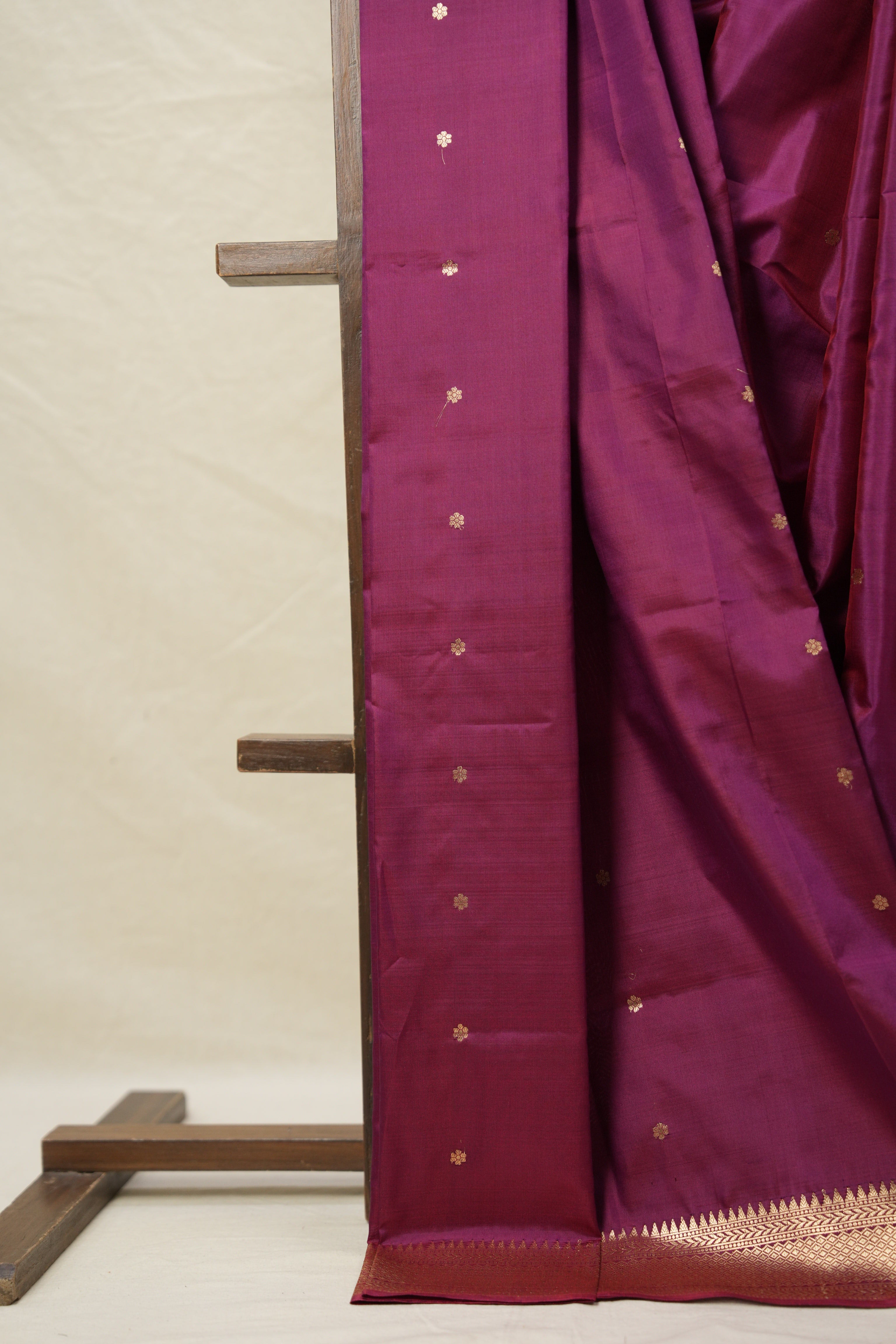 Plum Banarasi Silk Saree - SRPBSS876