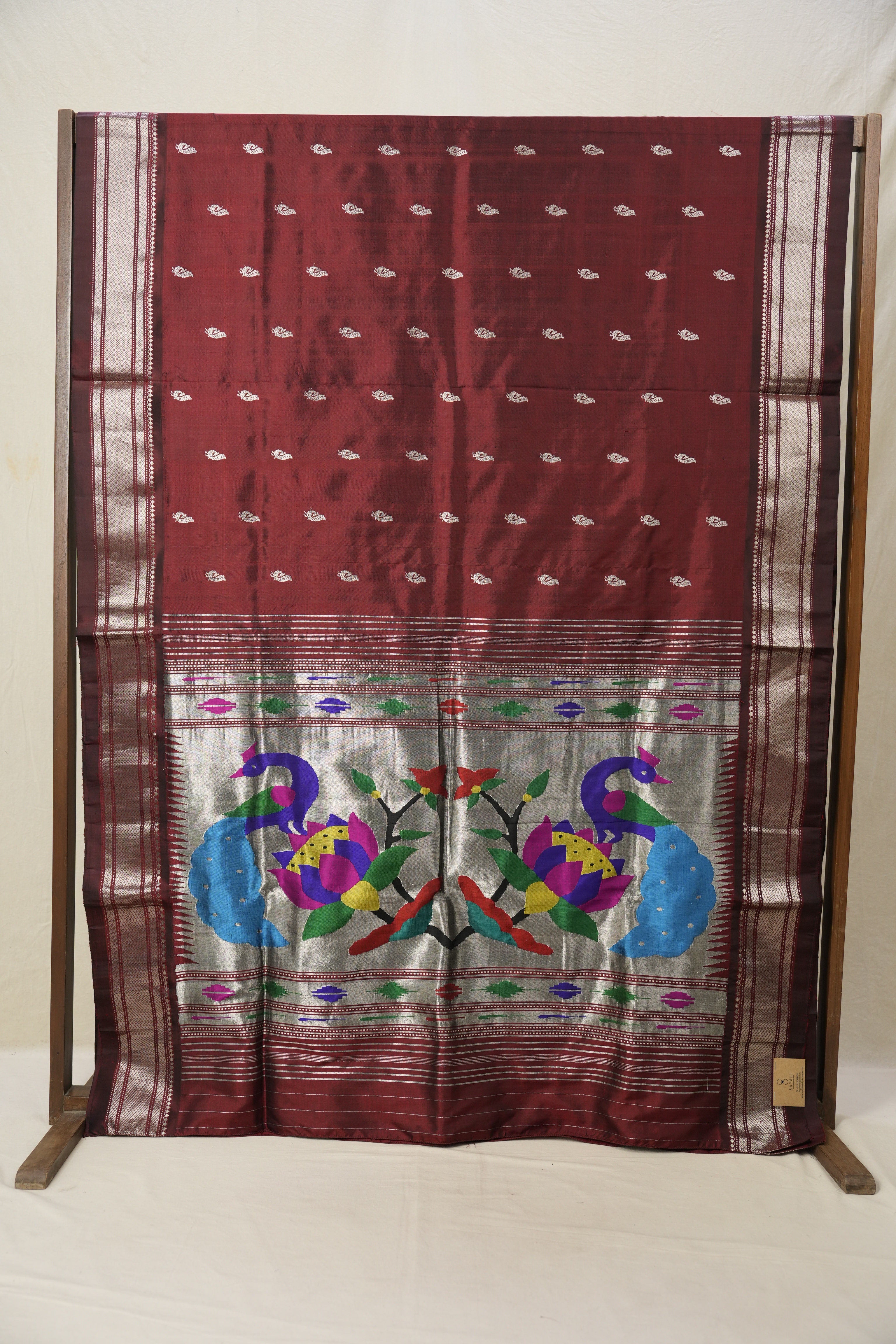 Coffee Brown Silk Paithani Saree - SRCBPS734