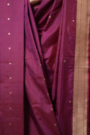 Plum Banarasi Silk Saree - SRPBSS876