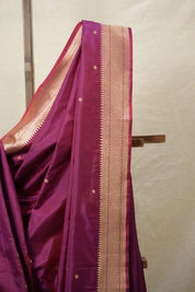 Plum Banarasi Silk Saree - SRPBSS876