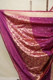 Plum Banarasi Silk Saree - SRPBSS876
