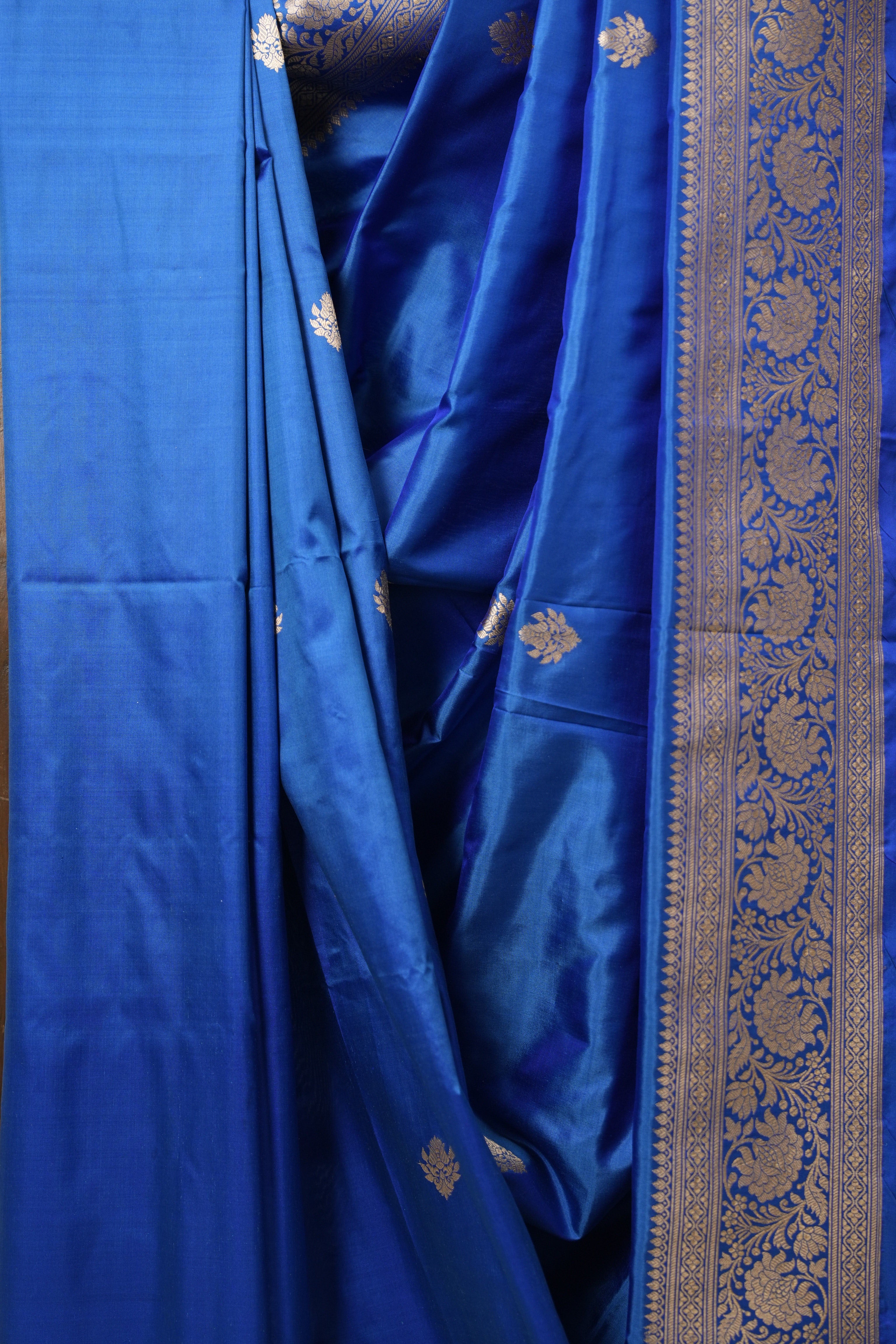 Blue Banarasi Silk Saree - SRBBSS877
