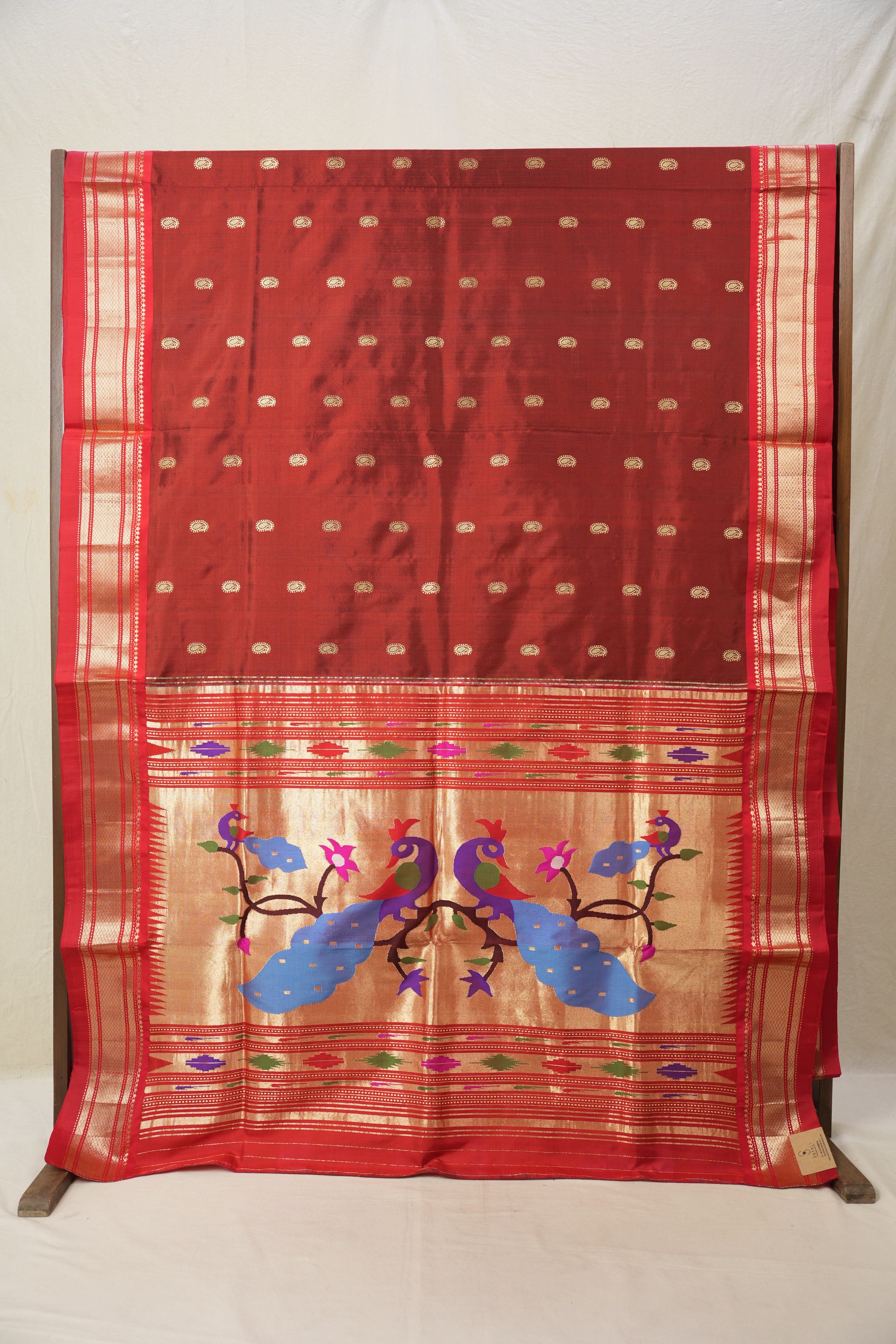 Maroon Silk Paithani Saree - SRMSPS710