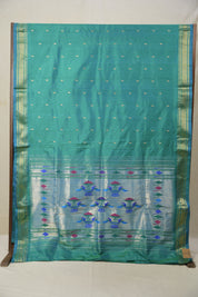Peacock Green Silk Paithani Saree - SRPGSPS740