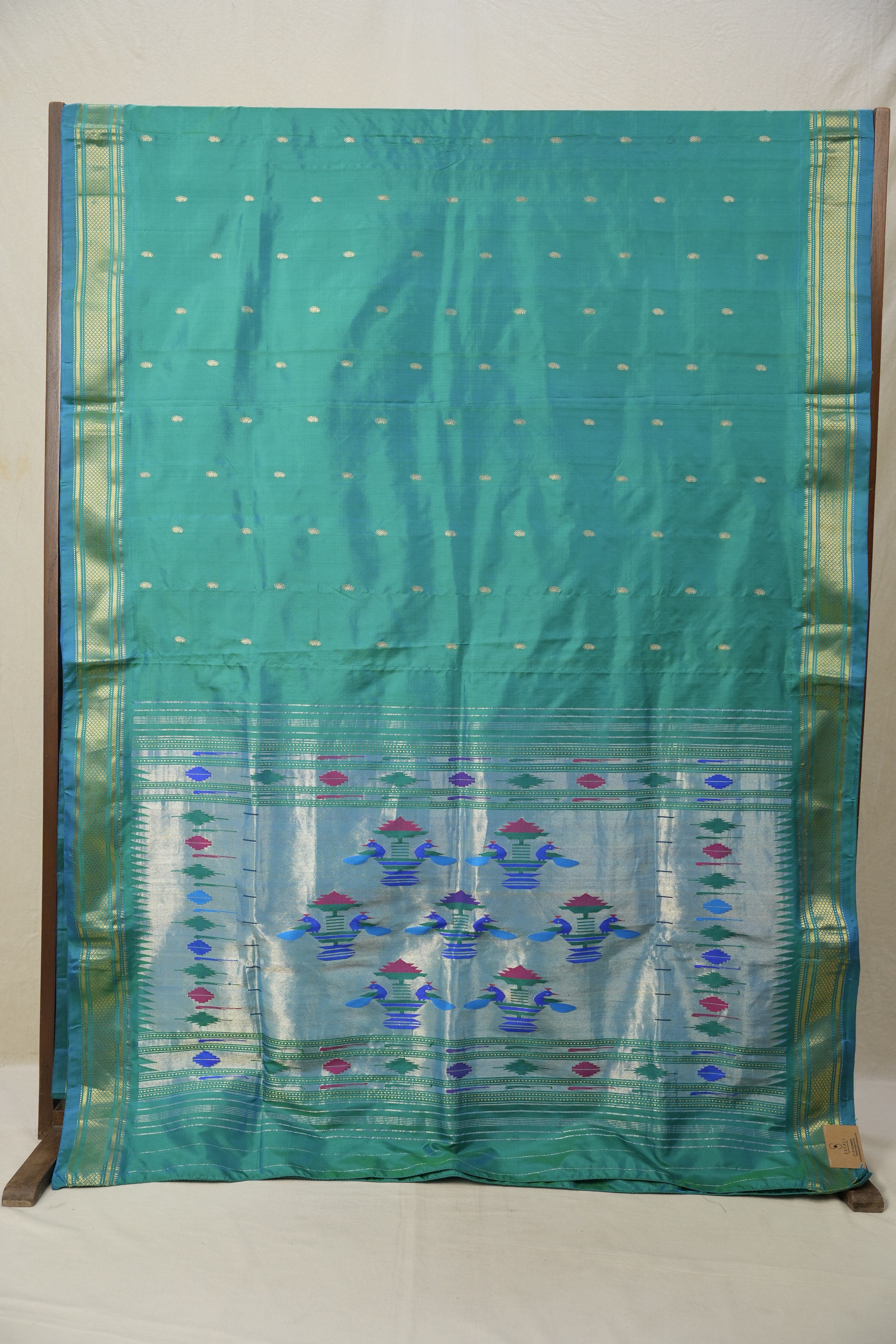 Peacock Green Silk Paithani Saree - SRPGSPS740