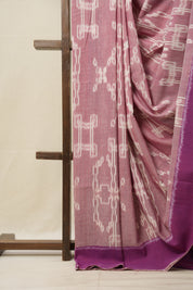 Pink Purple Pochampalli Cotton Ikat Saree - SRPPPCIS576