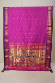 Rani Pink Silk Paithani Saree - SRRPSPS748