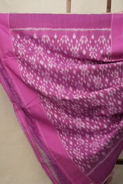 Pink Purple Pochampalli Cotton Ikat Saree - SRPPPCIS576