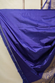 Navy Blue Banarasi Silk Saree - SRNBBSS878
