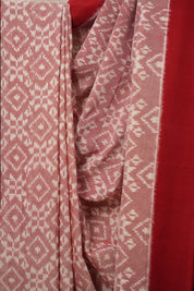 Pink White Pochampalli Cotton Ikat Saree - SRPWPCIS575