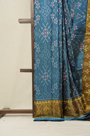 Peacock Blue Rajkot Patola Silk Saree - SRPBRPSS357
