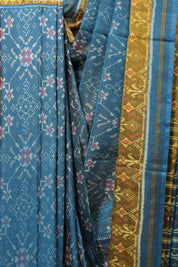 Peacock Blue Rajkot Patola Silk Saree - SRPBRPSS357