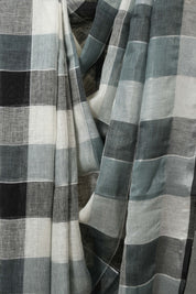 Multicolor Linen Saree With Tassels - SRMLS492
