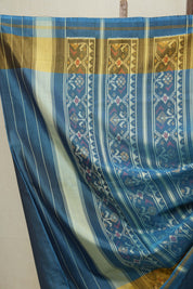 Peacock Blue Rajkot Patola Silk Saree - SRPBRPSS357