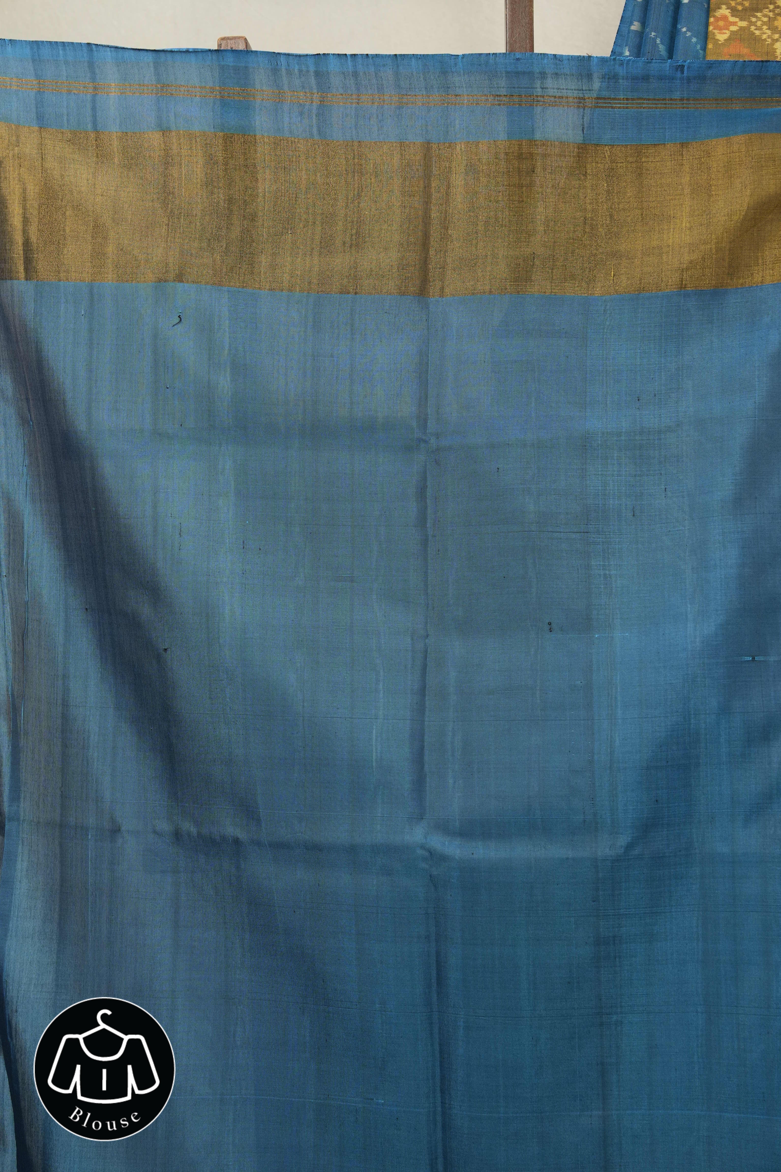 Peacock Blue Rajkot Patola Silk Saree - SRPBRPSS357