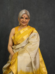 Ivory Soft Silk Saree - SRISSS431