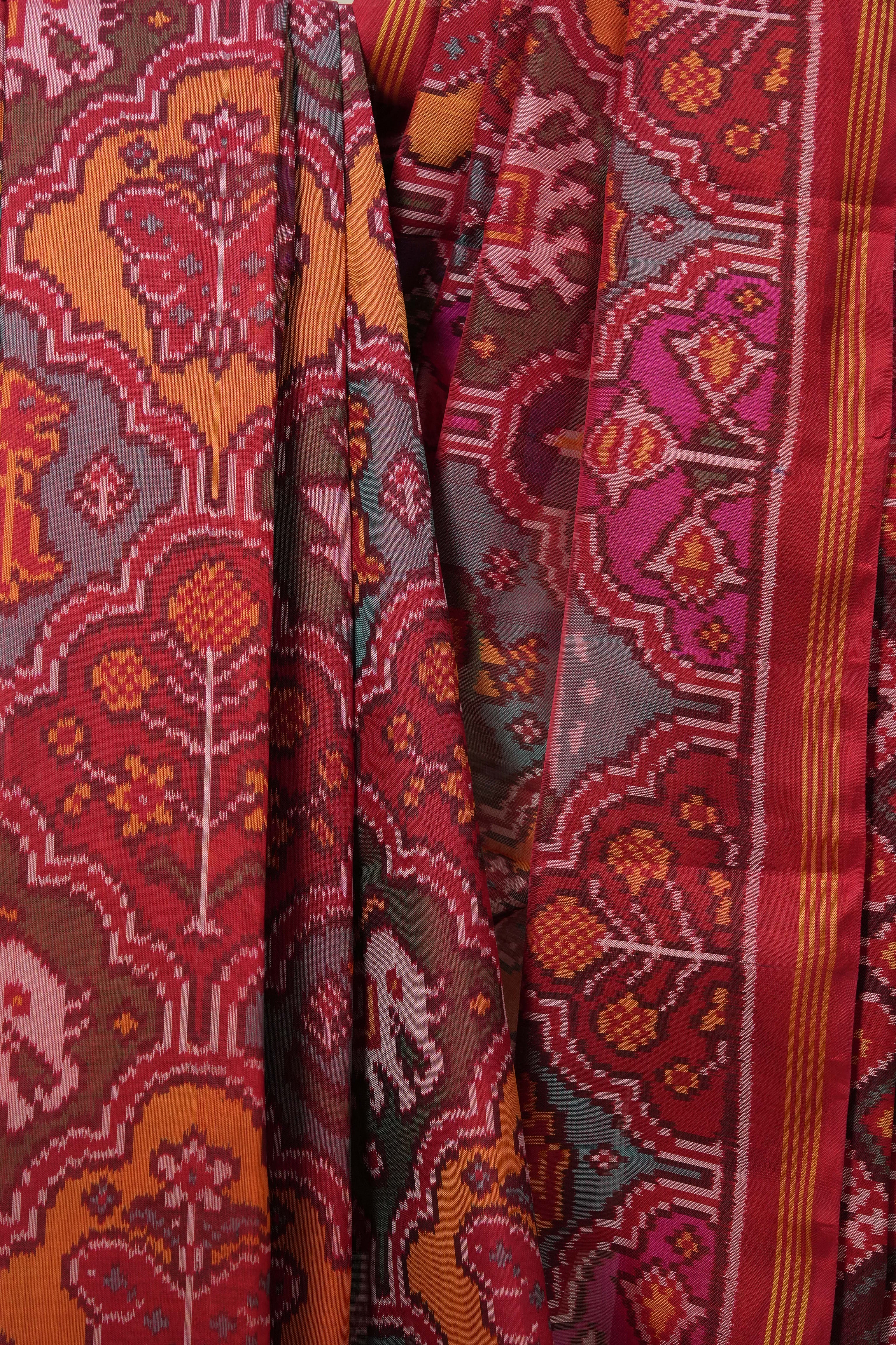 Multicolor Rajkot Patola Silk Saree - SRMRPSS441