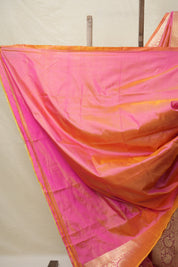 Peach-Pink Banarasi Silk Saree - SRPPBSS875
